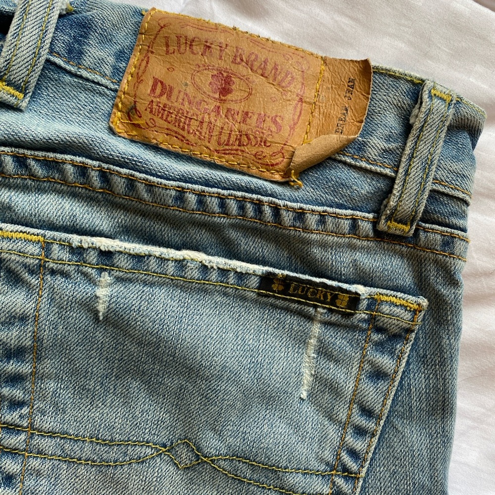 Lucky Brand Blue Floral Embroidered Flare Jeans - Picture 7 of 7